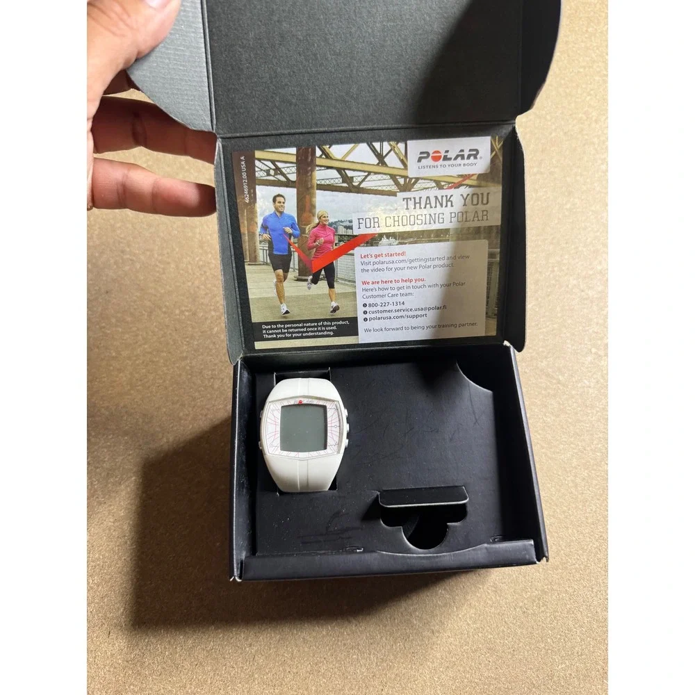 Polar FT40 Fitness Watch White with H1 Heart Rate Sensor Strap and Box FT40F WHI